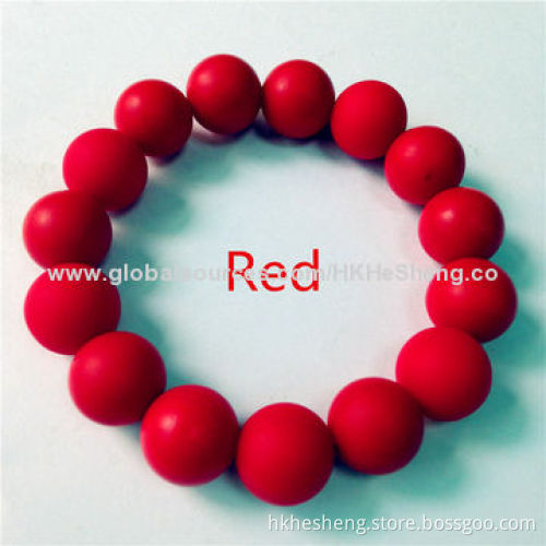 2014 Characteristic Charming Silicone Teething Beads, Food-grade and BPA-free